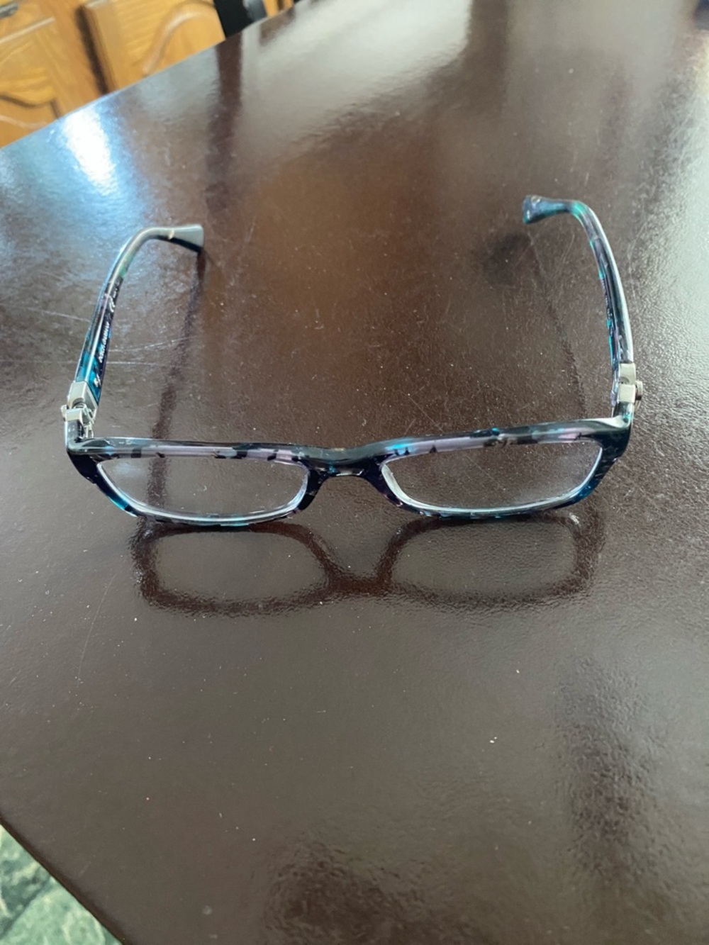Dolce & Gabbana Blue and Teal Rectangular Glasses